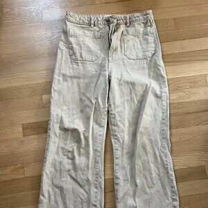 Rolla's tan flare jeans in size 30